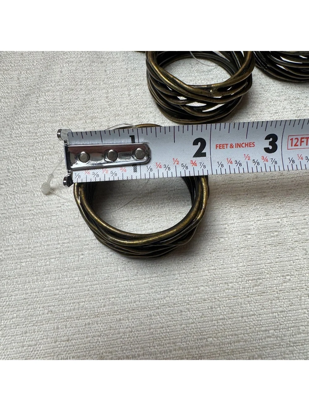 Excell Home Fashions Twisted Brass Wire Napkin Rings Set of 8 New With Tags